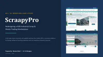 تصميم عرض تقديمي برزنتيشن لإعادة تصميم واجهة موقع إلكتروني (Website Redesign)
