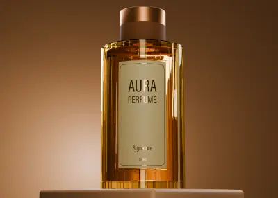AURA Perfume – Luxury 3D Product Visualization