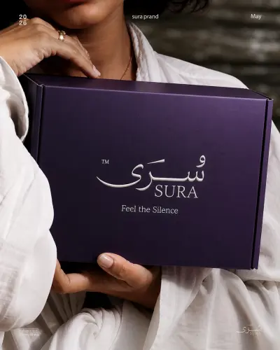 براند SURA   هوية بصرية لمتجر متخصص بالعطور الفاخرة