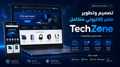 تصميم وتطوير متجر إلكتروني متكامل TechZone للإلكترونيات