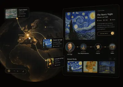 Art Around the World — UI/UX  Web Design / تصميم UI/UX لموقع اكتشاف الفن