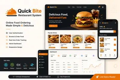 Quick Bite - نظام متكامل لطلب الطعام