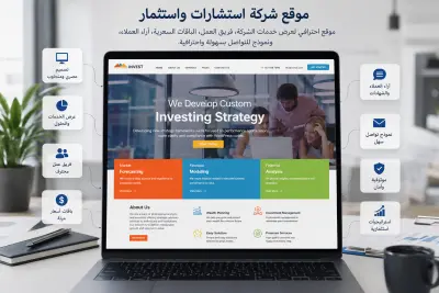 موقع إلكتروني لشركة استشارات واستثمار