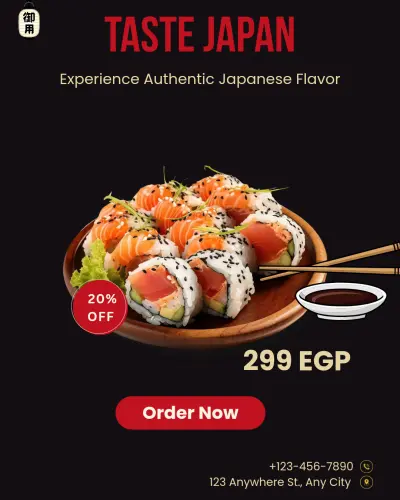 Sushi Restaurant Social Media Design