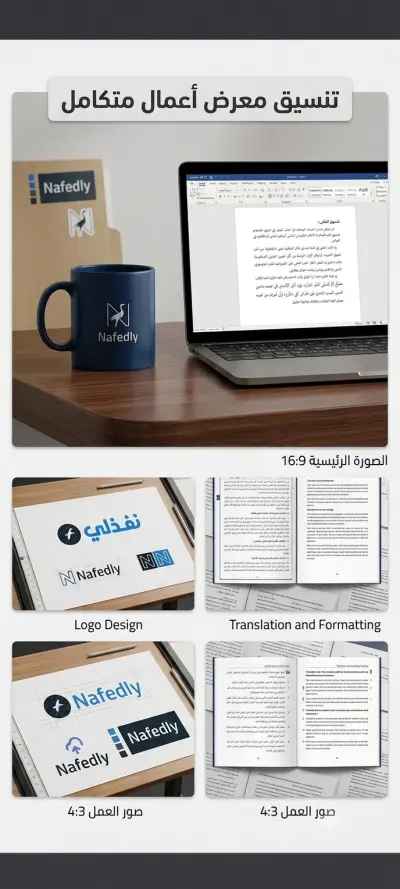 تصميم هوية بصرية (لوجو) وكتابة محتوى مترجم واحترافي