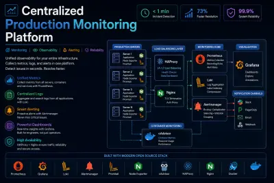تصميم وتنفيذ منصة مراقبة مركزية للبنية التحتية باستخدام Prometheus وGrafana