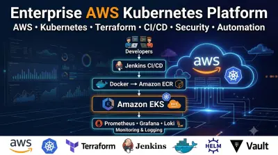 تصميم وتنفيذ منصة AWS Kubernetes متكاملة مع CI/CD وTerraform