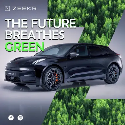 تصميم إعلاني احترافي لسيارة Zeekr