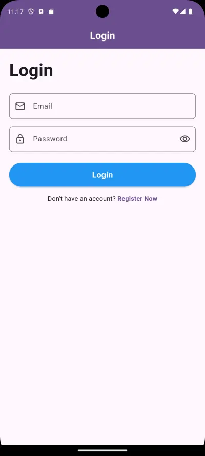 flutter login app