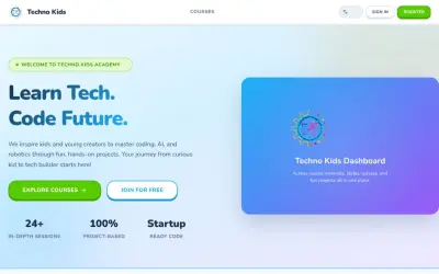 منصة "Techno Kids Academy" – نظام إدارة تعليمي متكامل (E-Learning Platform)