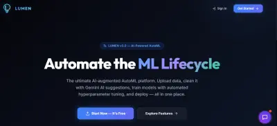 منصة LUMEN – نظام ذكاء اصطناعي شامل لتحليل البيانات والتنبؤ (AutoML Platform)