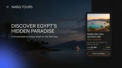 Nabq Tours — موقع حجز رحلات سياحية بثلاث لغات وبوابة وكلاء