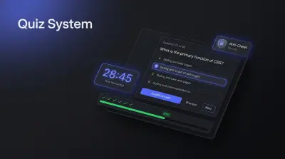 منصة اختبارات إلكترونية آمنة ببوابتين للمشرف والطالب