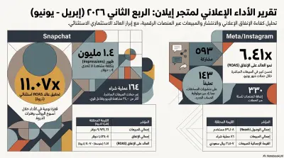 تسويق رقمي وإدارة ميديا (Meta Ads & Snapchat Ads) لمتجر إلكتروني