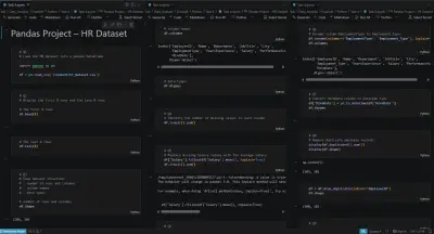 تحليل بيانات الموارد البشرية واستخراج مؤشرات الأداء لدعم القرارات الإدارية باستخدام Python