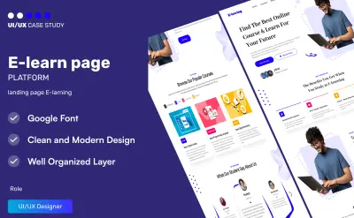 تصميم صفحه هبوط (E-learn page)