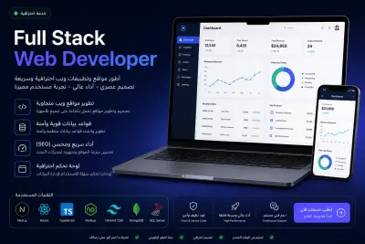 تطوير مواقع ويب احترافية ولوحات تحكم مخصصة | Full Stack Web Development