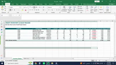 تصميم وتأسيس شيت إكسيل (Advanced Excel) تفاعلي ومحمي لإدارة المخازن والمخزون