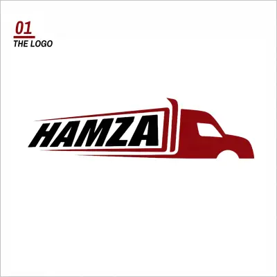 تصميم لوجو احترافي لشركة HAMZA للنقل والشحن
