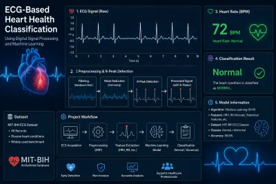 تصنيف صحة القلب باستخدام إشارات تخطيط القلب (ECG).