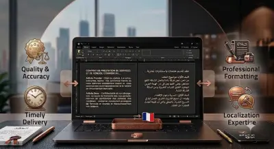 ترجمة وتنسيق عقد تجاري قانوني بين شركتين من العربية إلى الفرنسية | Microsoft Word