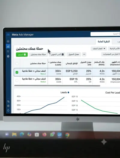 حملة جلب عملاء (Lead Gen) لمركز تجميل وأسنان - تخفيض تكلفة العميل بنسبة 40% وتحقيق نسبة تحويل عالية