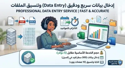 مشروع إدخال بيانات وتنظيم مبيعات