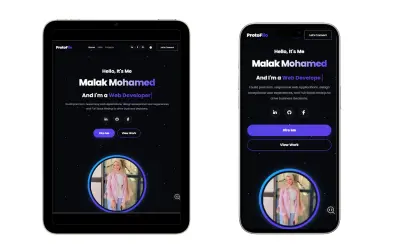 تصميم وتطوير موقع بورتفوليو شخصي (Portfolio Website)