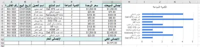 تنسيق وتنظيم بيانات المبيعات وتقارير الإكسل