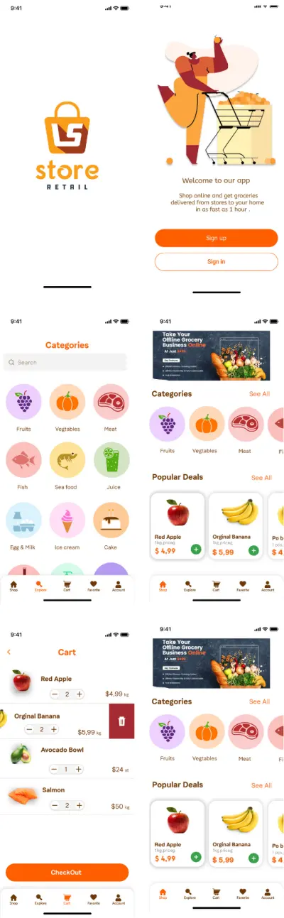 تطوير تطبيق تجارة تجزئة (Retail App) متعدد المزايا باستخدام Flutter