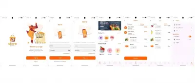 منصة تجارة إلكترونية لبيع وتوصيل المنتجات الطازجة - تطبيق "store RETAIL"