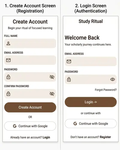تصميم وتطوير واجهات تسجيل الدخول وإنشاء الحساب باستخدام Flutter