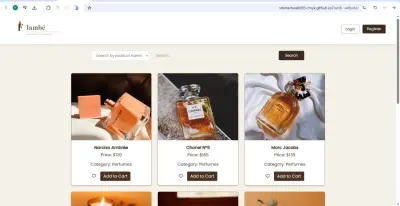 متجر إلكتروني متكامل بتصميم متجاوب - Flambé E-commerce