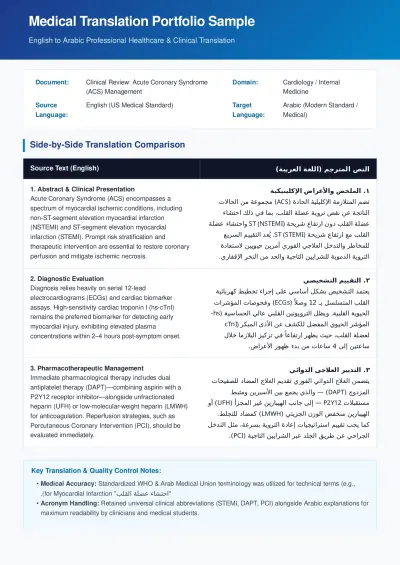jرجمة احترافية ودقيقة لمقال طبي من اللغة الإنجليزية إلى العربية مع الحفاظ على المصطلحات العلمية