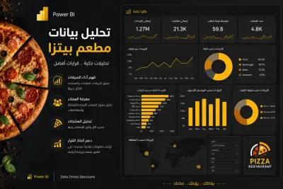 تحليل بيانات مطعم بيتزا باستخدام Power BI