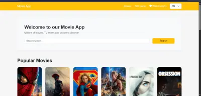 تطبيق أفلام باستخدام React
