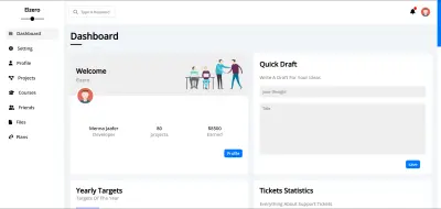 تصميم واجهة لوحة تحكم تفاعلية (Responsive Admin Dashboard UI)