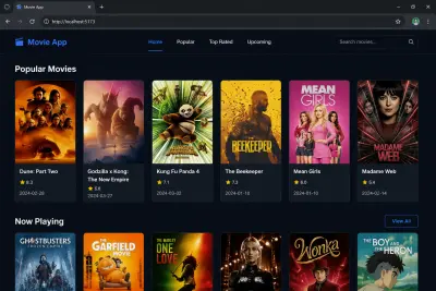 Movie App باستخدام React.js و TMDB API