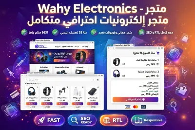 متجر إلكتروني متكامل لبيع القطع الإلكترونية — Wahy Electronics