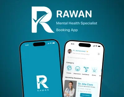 إعادة تصميم تطبيق RAWAN للصحة النفسية UX/UI
