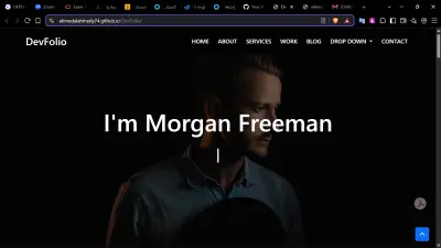 تصميم موقع بورتفوليو بسيط