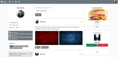 Interactive Social Media Web Application
