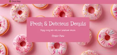 صفحة هبوط لمتجر دونات | Donut Shop Landing Page