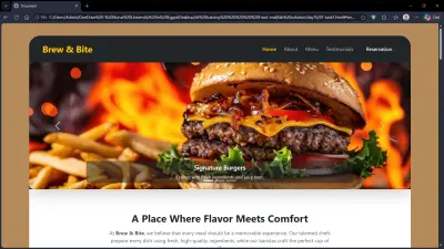موقع مطعم احترافي ومتجاوب | Restaurant Landing Page