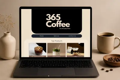صفحة هبوط لمقهى - Landing Page for a Coffee Shop