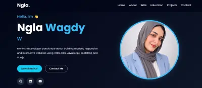 تصميم وتطوير موقع Portfolio احترافي باستخدام Vue.js