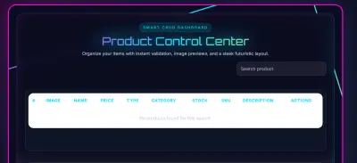 نظام إدارة المنتجات — CRUD System