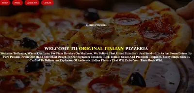 pizza restaurant responsive landing page