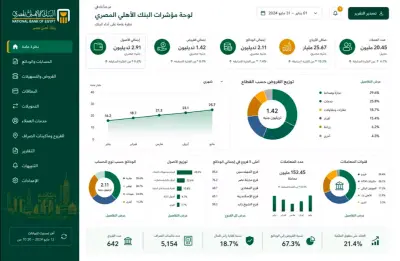 لوحة مؤشرات البنك الأهلي المصري (National Bank of Egypt Dashboard)