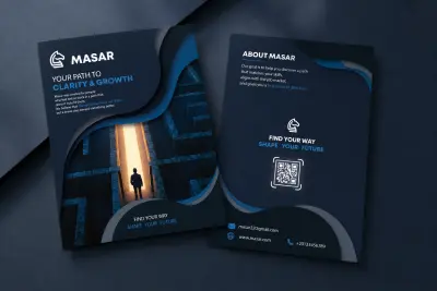 تصميم فلاير احترافي مع mockup للبراند الخاص بك